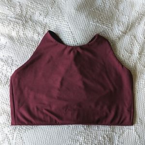 Girlfriend Collective Topanga bra in MULBERRY XL